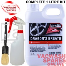 VALETPRO DRAGONS BREATH WHEEL CLEANER 1LITRE IRON X CONTAMINANT FALLOUT SET/KIT