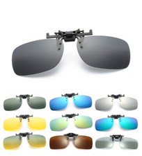 Clip On Sunglasses Flip Up Polarized Sunglasses Over Prescription Glasses UV400