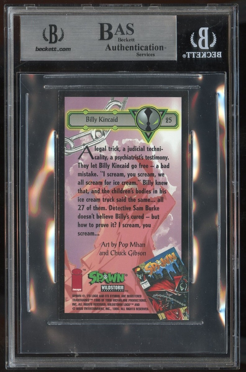 Pop Mhan signed autograph auto 1995 SPAWN WIDEVISION #25 Billy