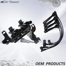 1X Ignition Coil+Spark plug Wire For 2001-2005 Hyundai Accent 1.6L L4 DOHC UF424