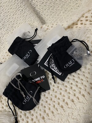 NEW   Lot 3 Craftd London Pin Up Necklace Silver NEW MSRP $84.99 Per Necklace