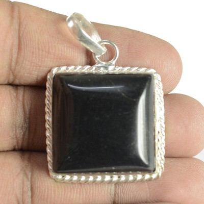 Boucles D'oreilles Pendantes En Argent 925 – Onyx Noir Naturel – Forme Larme – Fait Main Inde