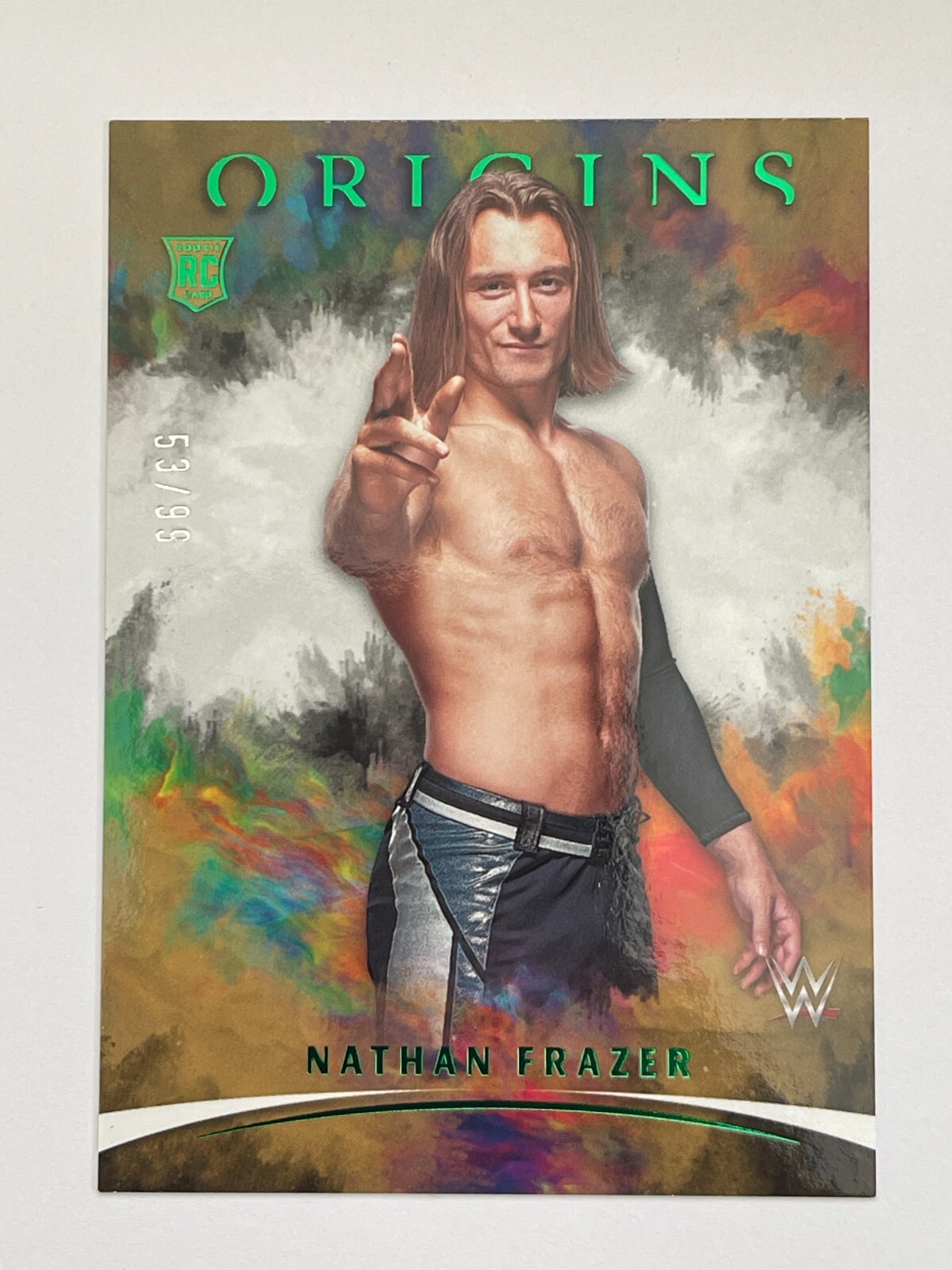 2022 Panini Chronicles Origins WWE NXT 2.0 Nathan Frazer Green Rookie /99 #140