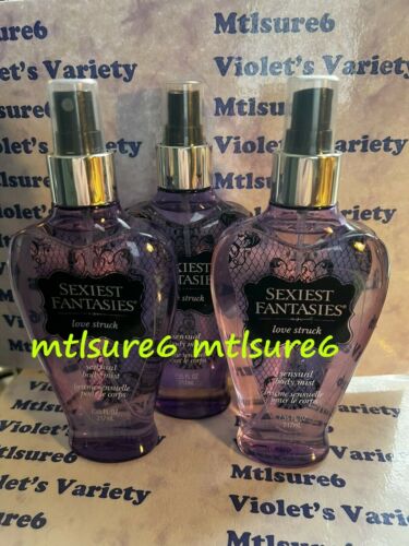 3 Body Fantasies Sexiest Fantasies ORIGINAL LOVE STRUCK Body Mist Spray 7.35 oz