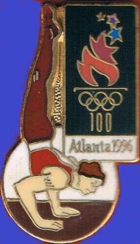 NEU ~ USA Olympia Damen Gymnastik Team Boden Übungen Cloisonne Anstecknadel - Bild 1 von 1