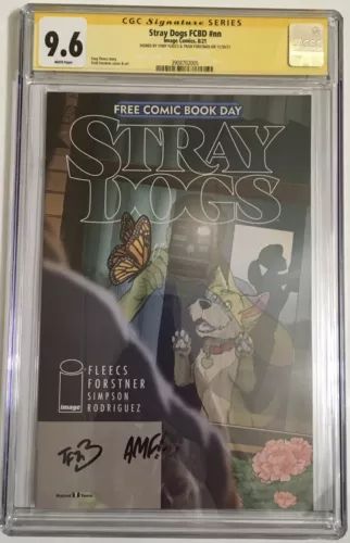 🔥 OPTIONED🔥Stray Dogs FCBD 2021 2X SIGNED CGC 9.6 NM+ Fleecs Forstner