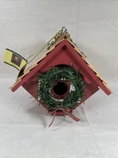 Home Bazaar Outdoor Living “Cottage Birdhouse” with Removable Wreath NEW