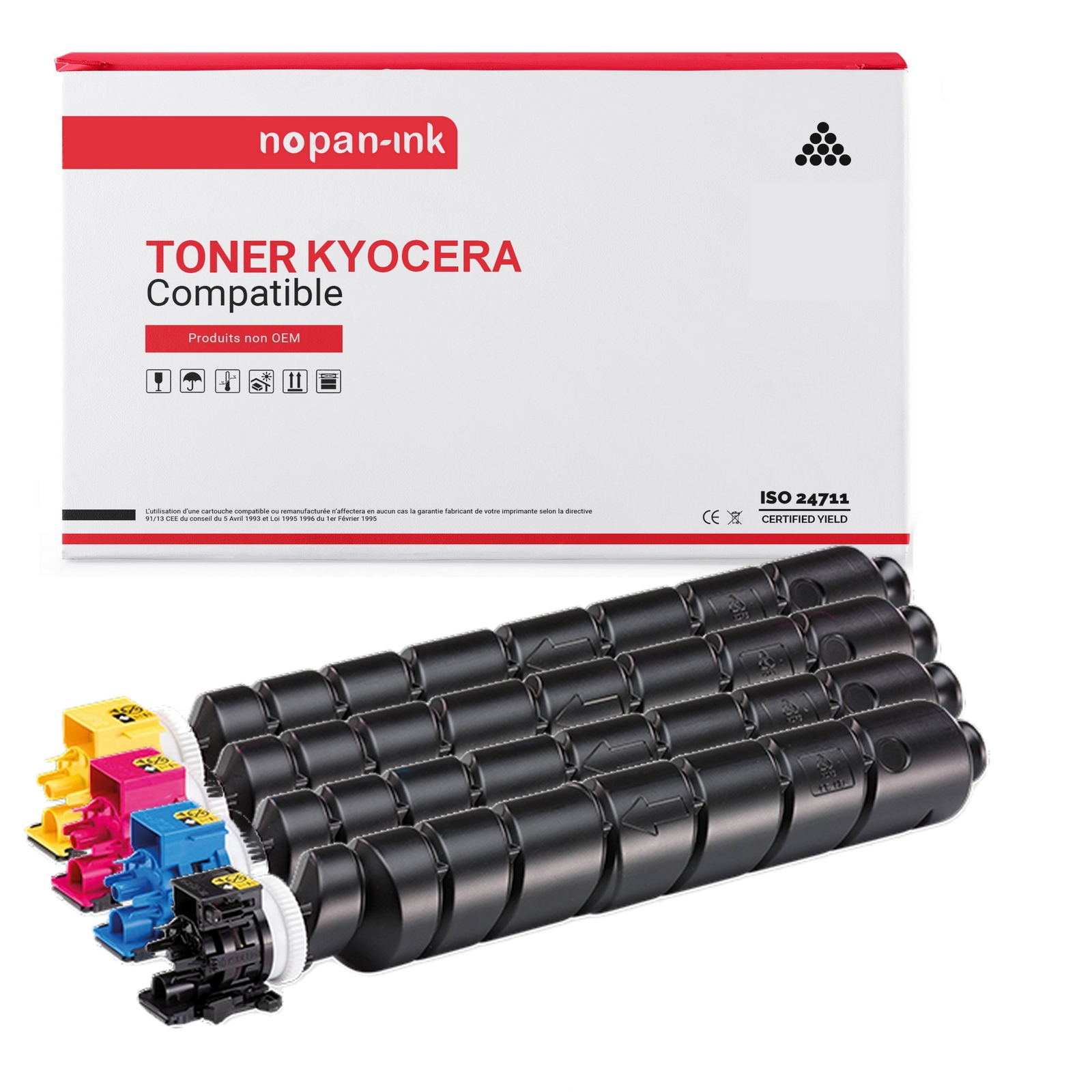 Toner TK8345 compatible Kyocera pack 4 cartouches imprimante laser NOPAN-INK