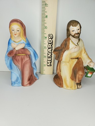 Vintage Christmas HOMCO Full Nativity Set 5216 Complete figurines Wooden Manger - 第 6/12 張圖片