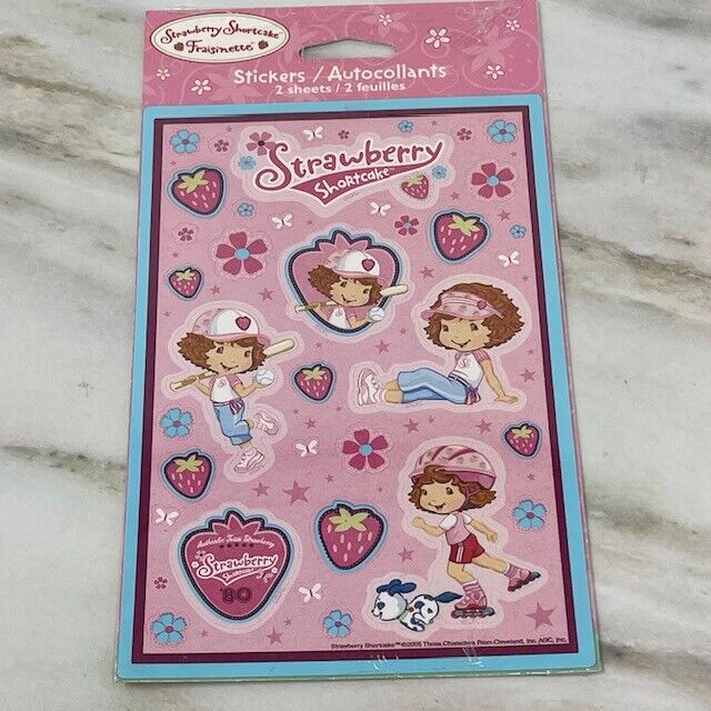 Stickety Doo Da Stickers STRAWBERRY SHORTCAKE 2 sheets new in pack AGC 2006