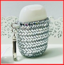 Bath Body Works SILVER HERRINGBONE GEMSTONE Bling PocketBac HOLDER Sparkles