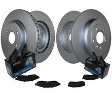 Front & Rear Brake Kit Disc Rotors and Akebono Ceramic Pad Set For Ford Lincoln