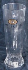 Nice Pressed Glass Transfer Ware Pilsner Mug, MUG CLUB, VG COND