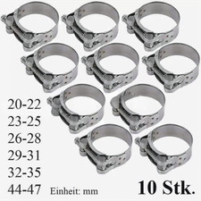 10 stk. Gelenkbolzen Schelle Schlauchschellen Spannbackenschellen Edelstahl 304,