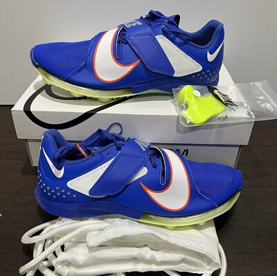 Nike Air Zoom LJ Elite Track Spikes Racer Blue/Orange CT0079-400 Men's Size 6