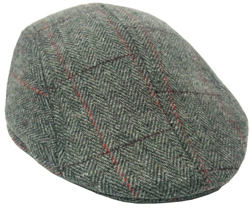 Boys Child Girls Flat Cap Tweed Check Herringbone Newsboy Peaky One Size Hat - Picture 11 of 21