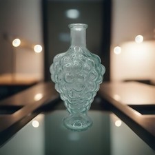 Jarrón botella vidrio jarra licor vintage Mod Dep Italia tinte verde-azul uva