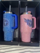 Tennessee Titans NFL 🏈 Football AFC 💎 Rhinestone 💎 Bling Colossal Tumbler Set