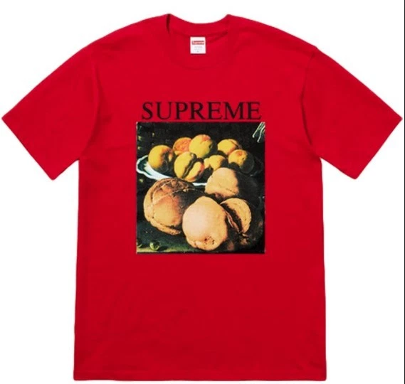 T shirt SUPREME nature morte TAILLE GRAND en ROUGE DEADSTOCK ÉPUISÉ EXPÉDIÉ