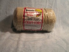 Bonnie Macram  Braid Craft Cord, Pearl, 100 Yards, Pepperell Braiding Company