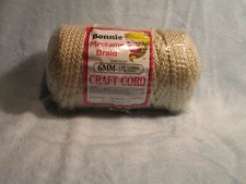 Bonnie Macramé Braid Craft Cord, Pearl, 100 Yards, Pepperell Braiding Company
