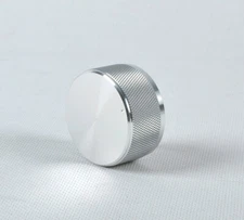 1 PCS Solid aluminum knurled silver 44*22 Amplifier volume potentiometer knob