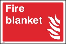Fire Blanket Sign or Sticker - All Material & Size options available. (FE15)