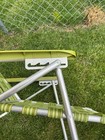 Vintage Webbed Aluminum Folding Lounge Chair Chaise Pool Beach Avocado Green 70s — photo 9