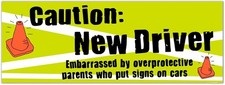 Caution New Driver Car Magnet for Teens, Removable and Reusable Magnetic Bumper