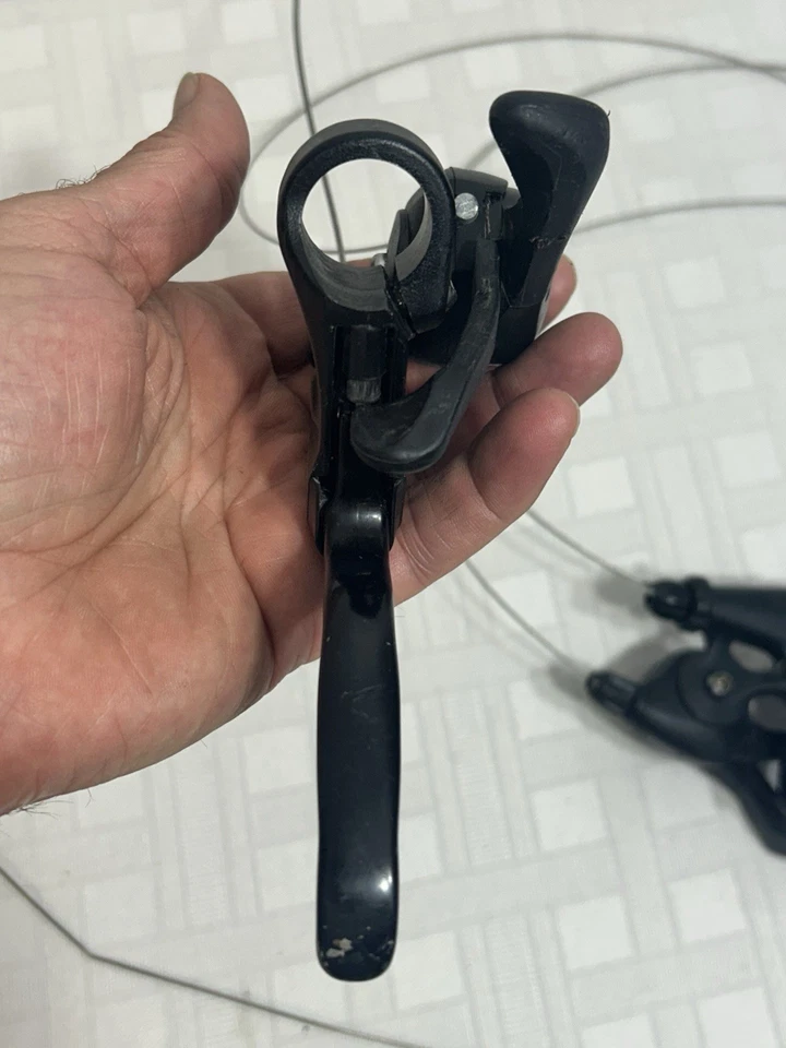 Palancas de cambio delanteras traseras Shimano Deore XT 3x7 velocidades ST-M095 bicicleta MTB Foto 3 de 4