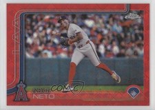 2025 Topps Chrome Logofractor Edition Red Refractor 4/5 Zach Neto #211 00ws