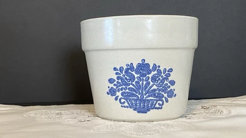 Vintage 1982 PFALTZGRAFF FTD Blue Beige Stoneware Flower Pot