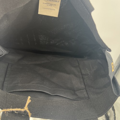 Barnes And Noble Black & Gold Tote Bag NEW Canvas 100% Cotton Organic - Picture 6 of 10