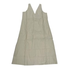 Everlane Linen V-Neck Midi Dress Women’s Size 2 White With Pockets NWT