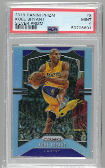 2019 PANINI PRIZM #8 KOBE BRYANT SILVER PRIZM PSA 9