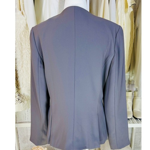 Jennifer Lopez Women's Size L Purple/Gray Hook & Eye Closure Blazer Jacket #0116 - Picture 3 of 7