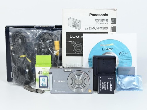 Panasonic LUMIX DMC-FX500 Stone Silver Compact Digital Camera Excellent