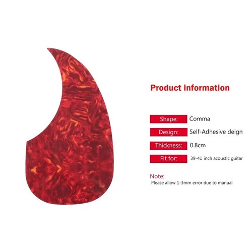 Acoustic Guitar Pickguard Pattern Decorated Self-Adhesive Pick Guard6580 - Bild 2 von 6