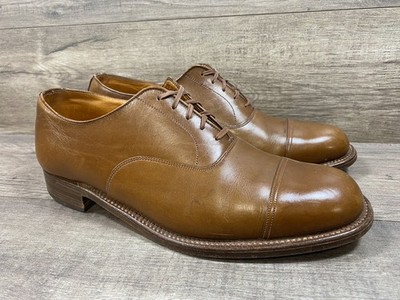 Grenson Cap Toe 6092 Made In England Brown Leather Mens Size UK 7.5 US 8.5
