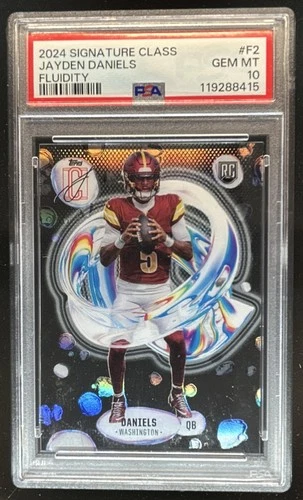 2024 Topps Signature Class Jayden Daniels Fluidity RC #F-2 Commanders PSA 10