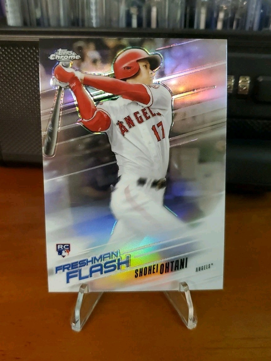 Shohei Ohtani RARE 2018 ROOKIE RC REFRACTOR TOPPS CHROME FRESHMAN FLASH #FF-1