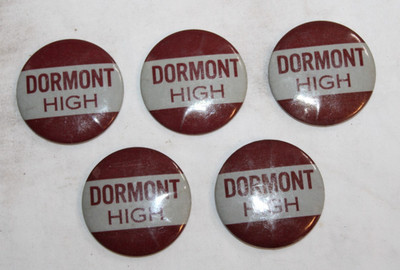 Lot of 5 Vintage 60's / 70's Dormont High PA 1-3/4'' Pinback Buttons