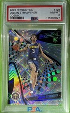 Julian Strawther 2023 REVOLUTION COSMIC /99 PSA 8 JERSEY MATCH CASE HIT SP RARE