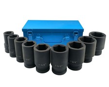 Goswift 1 Inch Drive Deep Impact Socket Set 9 Pieces Jumbo Impact Socket Sets