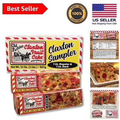 Old-Fashioned Holiday Fruitcake Sampler Duo - 2 Lbs in Signature Gift Box