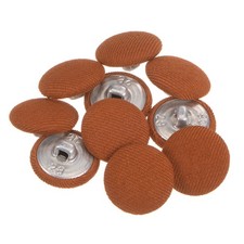 10pcs Fabric Cloth Covered Button 18mm Metal Round Sewing Buttons Alloy Orange