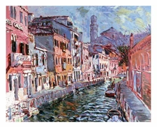 Marco Sassone “Hotel Gardena” Venice Italy AP Serigraph Signed Numbered COA
