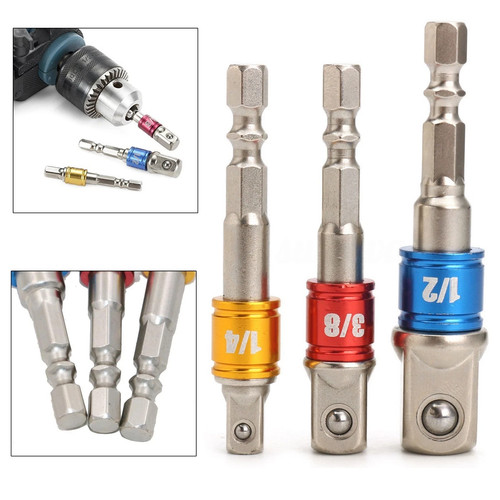 ACENIX 3-teiliges Set Elektro Handwerkzeuge Schraubendreher Verlängerung Steckschlüssel Adapter Sets - Bild 1 von 12