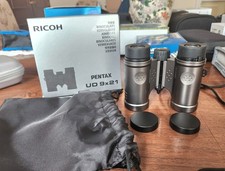 Pentax UD 9x21 Binoculars: Ultra Compact, Bright Clear Optics—Prisitine Condit!