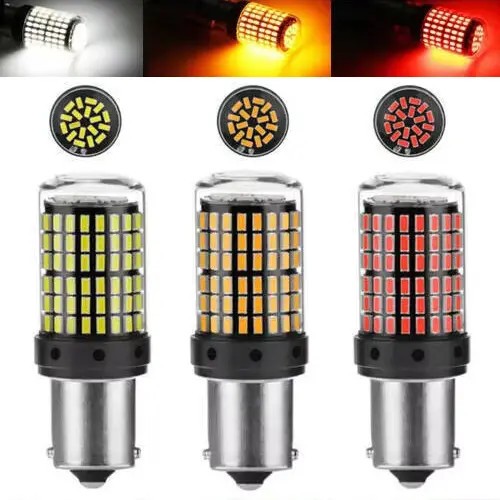 1156 BA15S P21W LED Reverse Brake Light Turn Signal Light Bulbs 144SMD Lamps UK - Picture 1 of 23